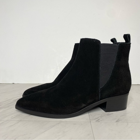 Marc Fisher Yikalo Black Suede Pointy Toe Chelsea Bootie 7M - Picture 14 of 14